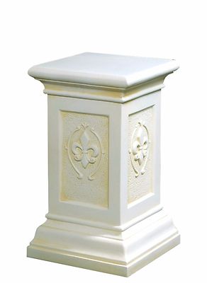 Säule Stuckgips Dekosäule Blumensäule Podest Tisch Lilie Möbel 1032  Crem 70