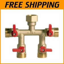 Versatile Heavy-Duty Brass 4 Way Hose Splitter – Easy Installation & Operation