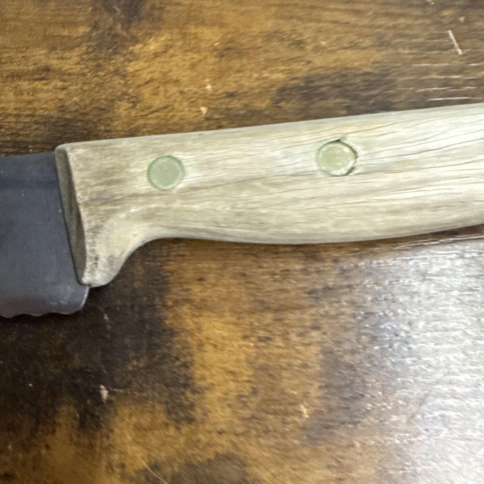 Vintage R.H. Forschner Victorinox Serrated Blade Meat  Knife 6.5” Wood Handle