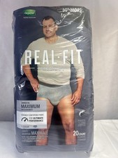 Depend Real-Fit Men's Underwear L/XL-Maximum Absorbency 20 Count FREE US Ship