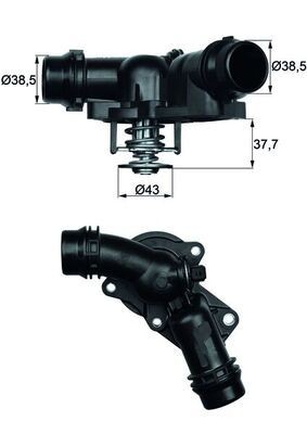 Neu - Mahle TM1397 Thermostat, KüHlmittel FüR Bmw-image