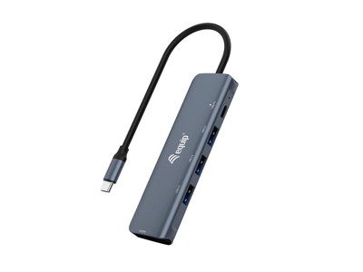 Equip 133487 Usb-C 5 In 1 Multifunctional  Adapter, Hdmi, Usb 3.2 Gen1, 100W ~E~