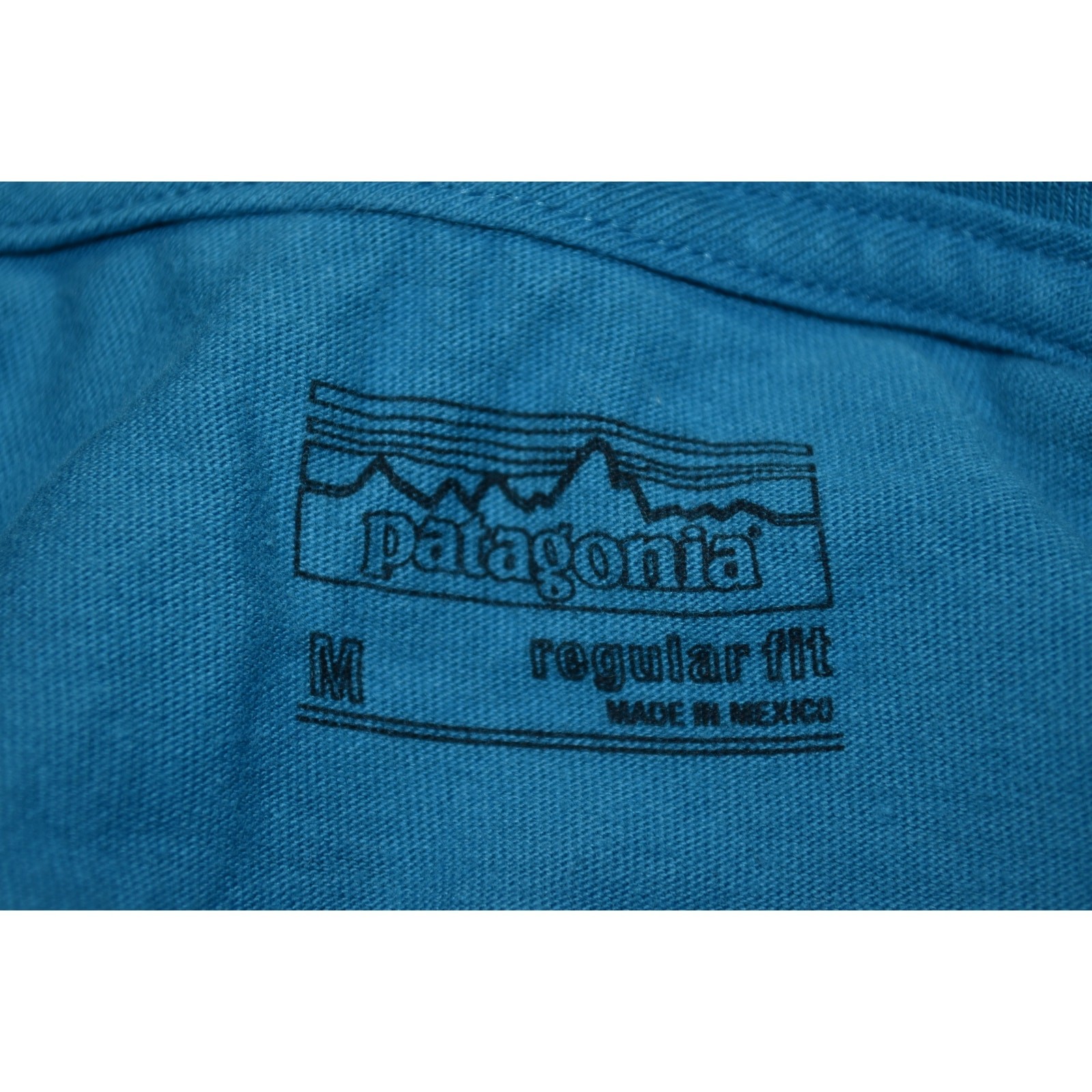 Patagonia Men's Medium Long Sleeve Blue Crewneck T-Shirt 100% Cotton Regular thumbnail 6
