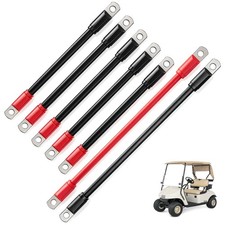 Golf Cart Battery Cables Set - 4 Gauge Pure Copper Wire