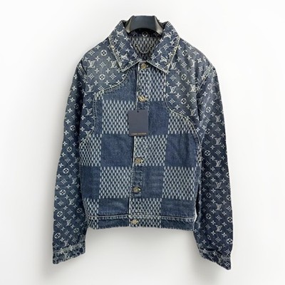 Louis Vuitton X Nigo 1A7YD7 Monogram Blue Denim Jacket Size: 52