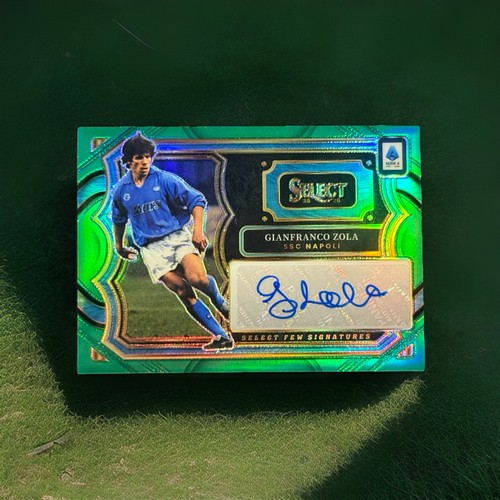 2025-26 Panini Select Serie A Napoli Gianfranco Zola Auto Green Prizm /5