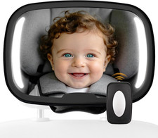 Baby Car Mirror with Light  Remote Control
