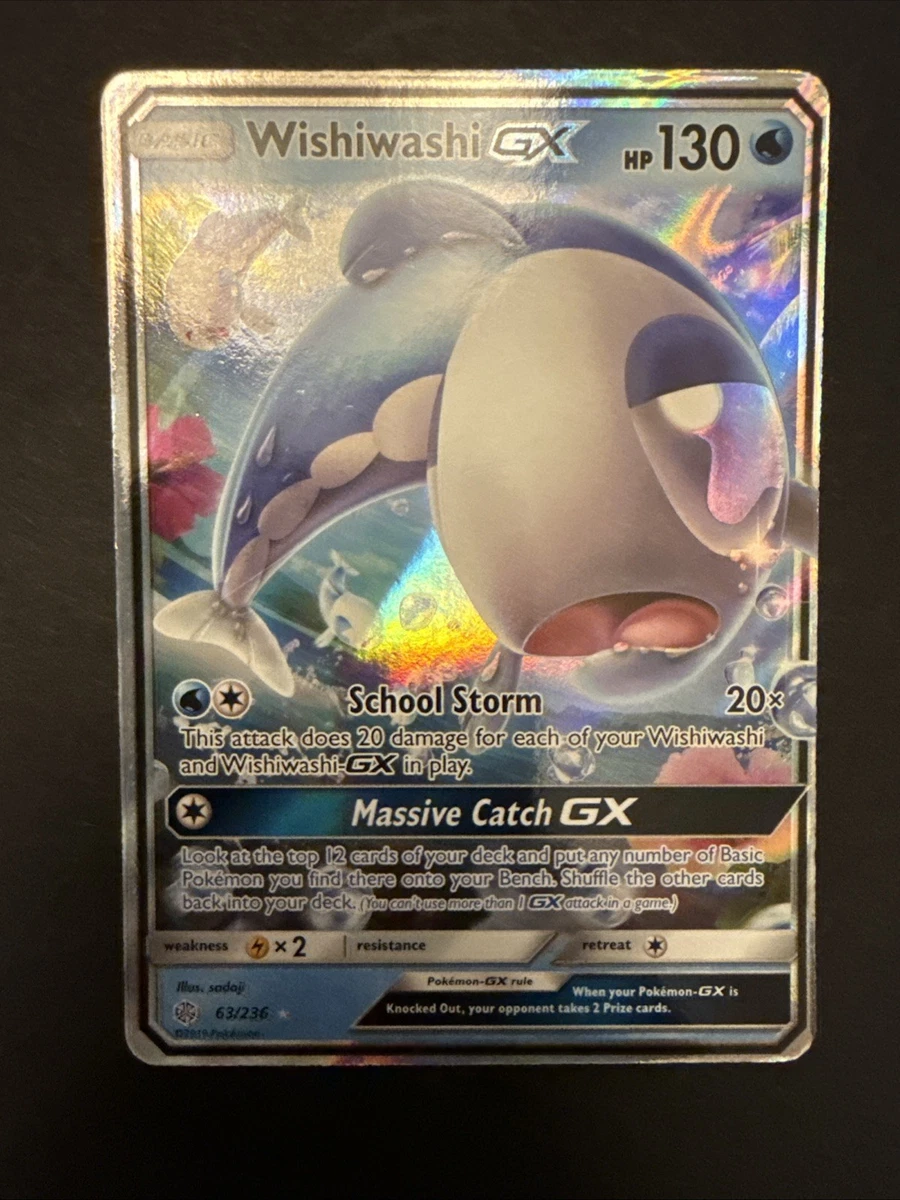 wishiwashi pokemon card value Wishiwashi GX - SM - Cosmic Eclipse [ULTRA RARE]