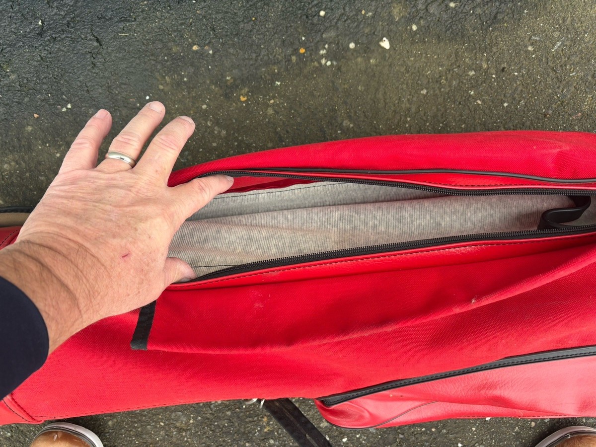 RARE Vintage Original Jones Golf Carry Bag Single Strap Red