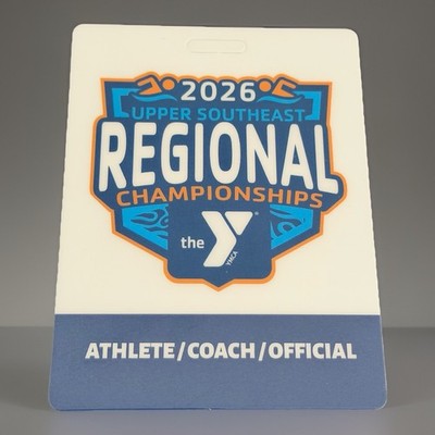Swim Meet Credential Bagtag 2026 USRY YMCA Lynchburg Virginia Collectible