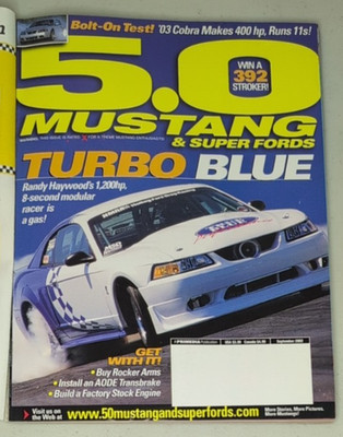5.0 Mustang & Super Fords Magazine Sept 2002 Racing Cobra High Performance NMRA