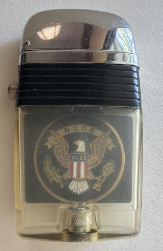 SCRIPTO VU-LIGHTER NCO Association Non-Commissioned Officers Advertising Lighter
