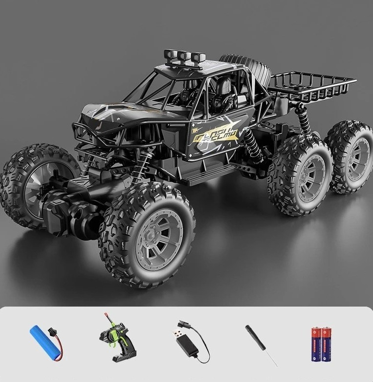 1/16 Scale 6WD RC Car 2.4GHz Remote Control Off-Road Rock Crawler Truck 38CM Toy