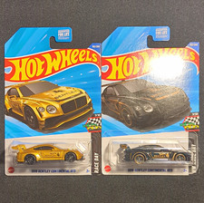 Hot Wheels Race Day 2018 Bentley Continental GT3 1:64 Diecast Gold & Black GHB29