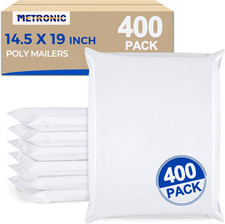 Poly Mailers 14.5X19 Inch 400Pcs Shipping Bags for Clothes,Self Adhesive Shippin