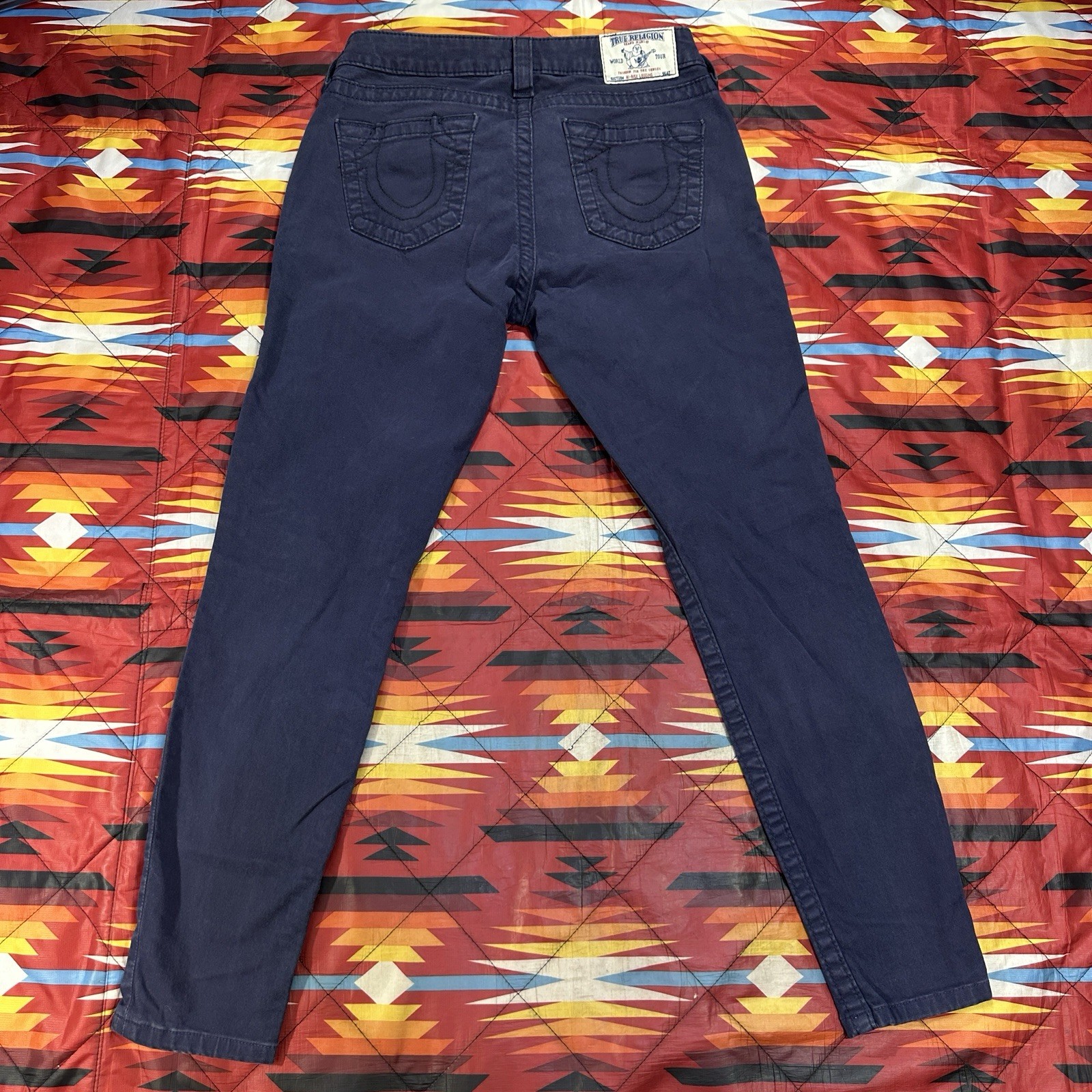 True Religion Brand Hi Rise Legging Stretch Jeans Blue Women’s Size 28x28 thumbnail 8