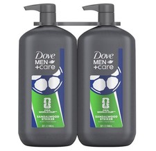 Dove Men Care Sandalwood Striker Body  Face Wash Pump 32 fl oz 2 Pack