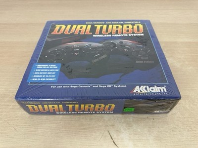 Sega Genesis/CD: Acclaim Dual Turbo Controllers Wireless Remote System - SEALED!