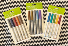 LOT 3 CRICUT EXPLORE PEN SETS  FINE  MEDIUM PT  METALLIC CANDY SHOP SOUTHWEST