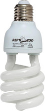 REPTIZOO Energy Saving Lamps UVB Bulb,Spiral Compact 26 Watts UVB 10.0 Reptile L
