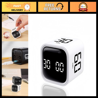 Rechargeable Digital Pomodoro Timer - Custom Countdown, Vibration Alarm, 5/10/30
