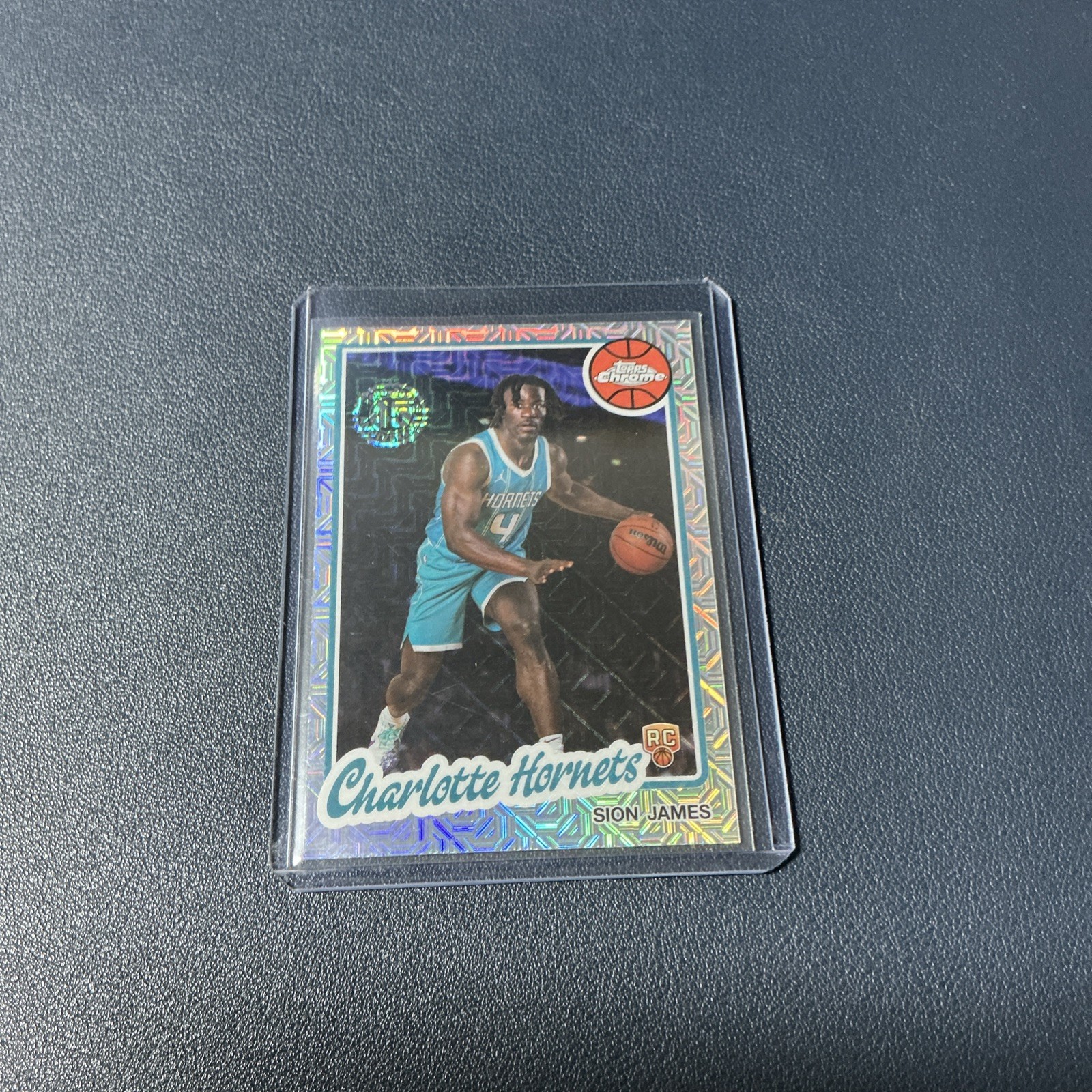2025-26 Topps Sion James 1980-81 Chrome RC Mojo Refractor Rookie #TC-SJ Hornets