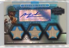2007 Topps Triple Threads Rising Star Sapphire 1/10 Ben Zobrist #171 Auto 0oc8
