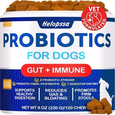 Dog Probiotic Chews 6 Billion CFU Digestive Support Pumpkin 120 Ct