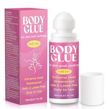Body Glue for Clothes  Skin 2.54 Oz, Strong Body Adhesive Roll-On, Sweat