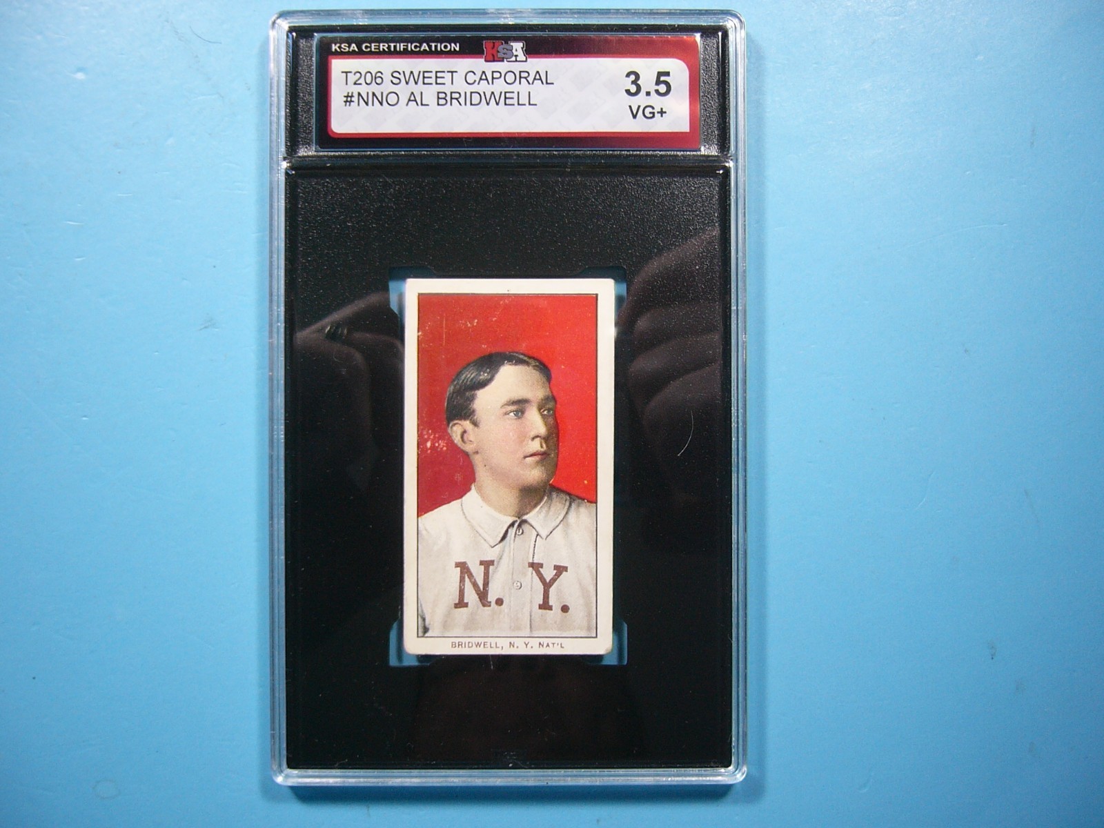 1909 T206 SWEET CAPORAL BASEBALL CARD #NNO AL BRIDWELL KSA 3.5 VG+ 1909/11 GL