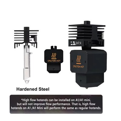 0.4mm Hardened Steel Nozzle High Flow Hotend Kit For Bambu Lab H2D/A1/A1 Mini