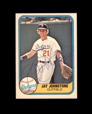 Jay Johnstone Hand Signed 1981 Fleer Los Angeles Dodgers Autograph