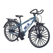 Mini Touring Bicycle Toy Model 1:10 Scale Bike Die-Cast Cake Topper Blue