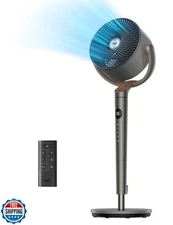 Dreo Fan for Bedroom, 120° Oscillating Standing Fans,Quiet Floor Fan with DC 