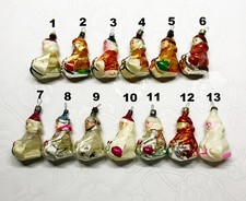 Vintage glass Christmas tree Ornament Child on a sled decoration soviet USSR