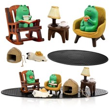 8 Pieces Miniature Frog Figurines, Adorable Resin Collectibles Set, Cute Frog...