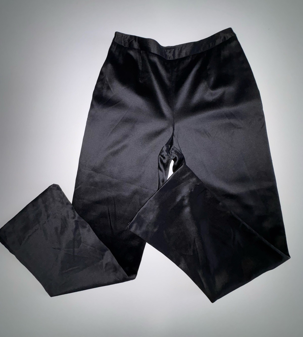 Vtg Giorgio Armani Black Label Wool Silk Trousers Pants Size 44 (US 8-10) Italy