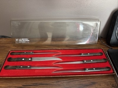 VTG JA Henckels Zwillingswerk 6 Piece Steak Knife Set Solingen Germany w/Box