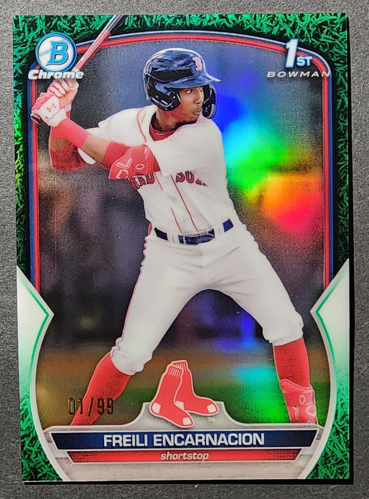 2023  1st Bowman Chrome Freili Encarnacion #BCP-117 Green Grass Refractor 1/99