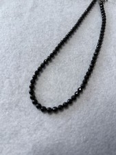 Black spinel silver 925 necklace