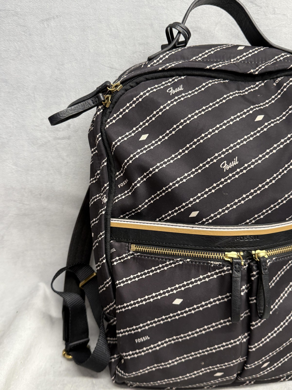 Fossil Backpack Womens Patterned Nylon Laptop Bag… - image 3