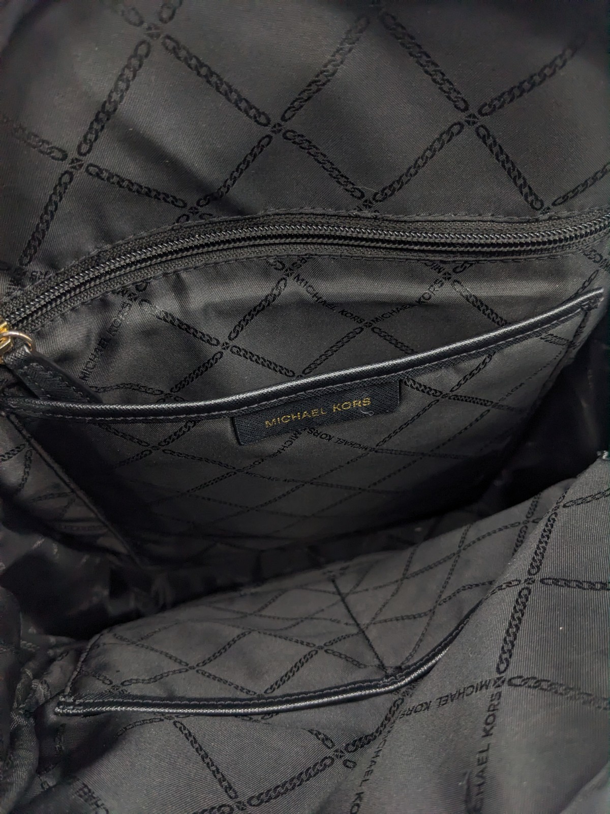 MICHAEL KORS Prescott nylon padded women's large backpack BLACKUsed has scratch~ thumbnail 15