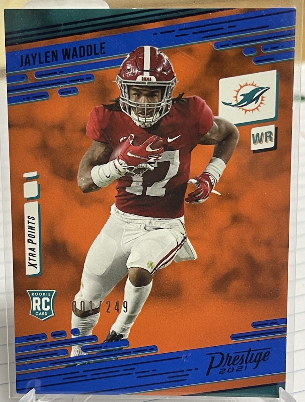 Jaylen Waddle Panini Chronicles Prestige Rookie Update #213 Blue Xtra Points