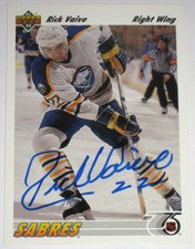 RICK VAIVE SIGNED UPPER DECK BUFFALO SABRES CARD AUTOGRAPH AUTO!!!
