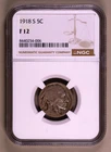 1918-S Buffalo Nickel NGC F12 ***RARE ORIGINAL COIN***