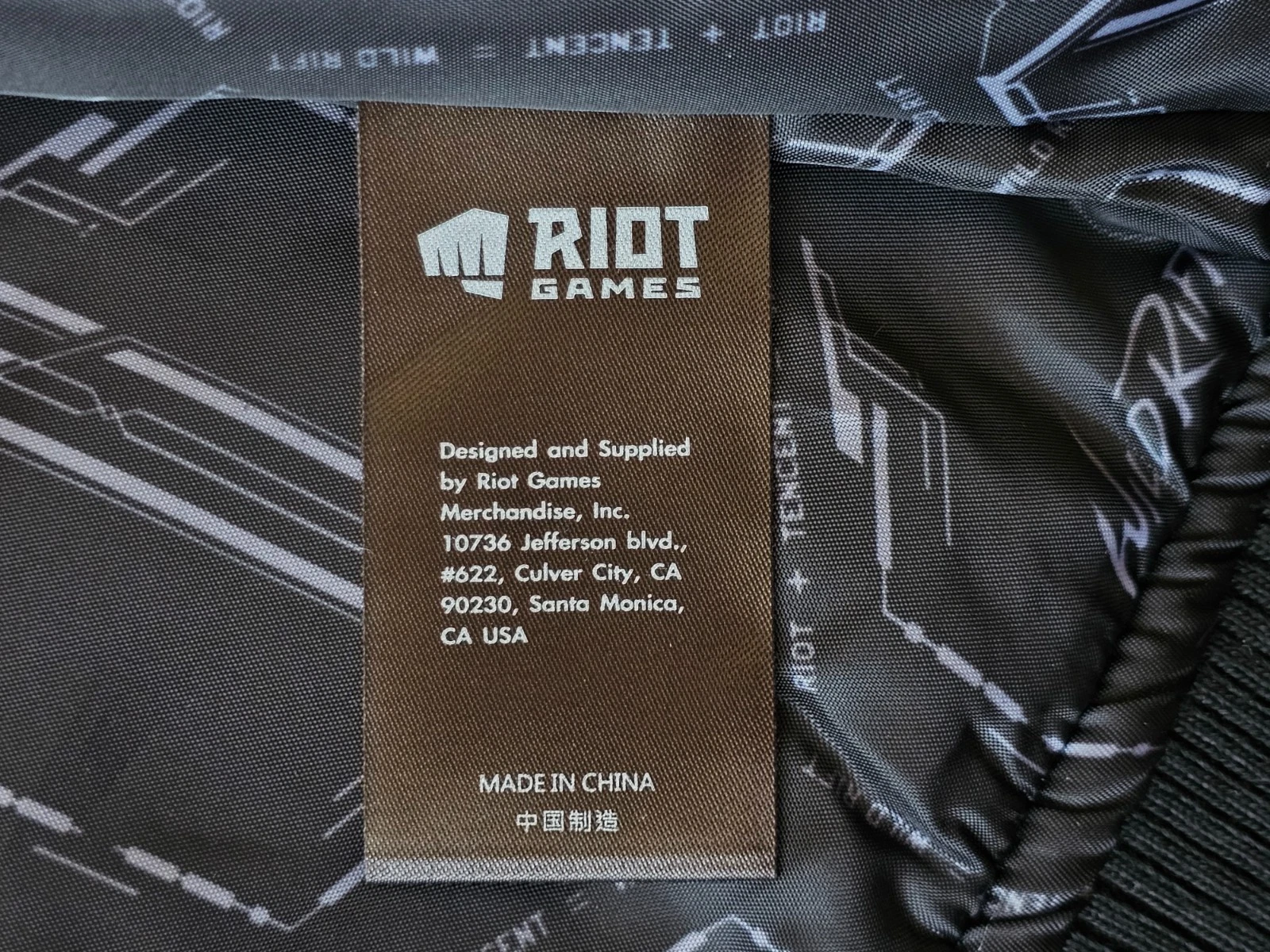 Riot Games League of Legends Wild Rift Varsity Bomber Jacket Black XS Rare - product detail image 9