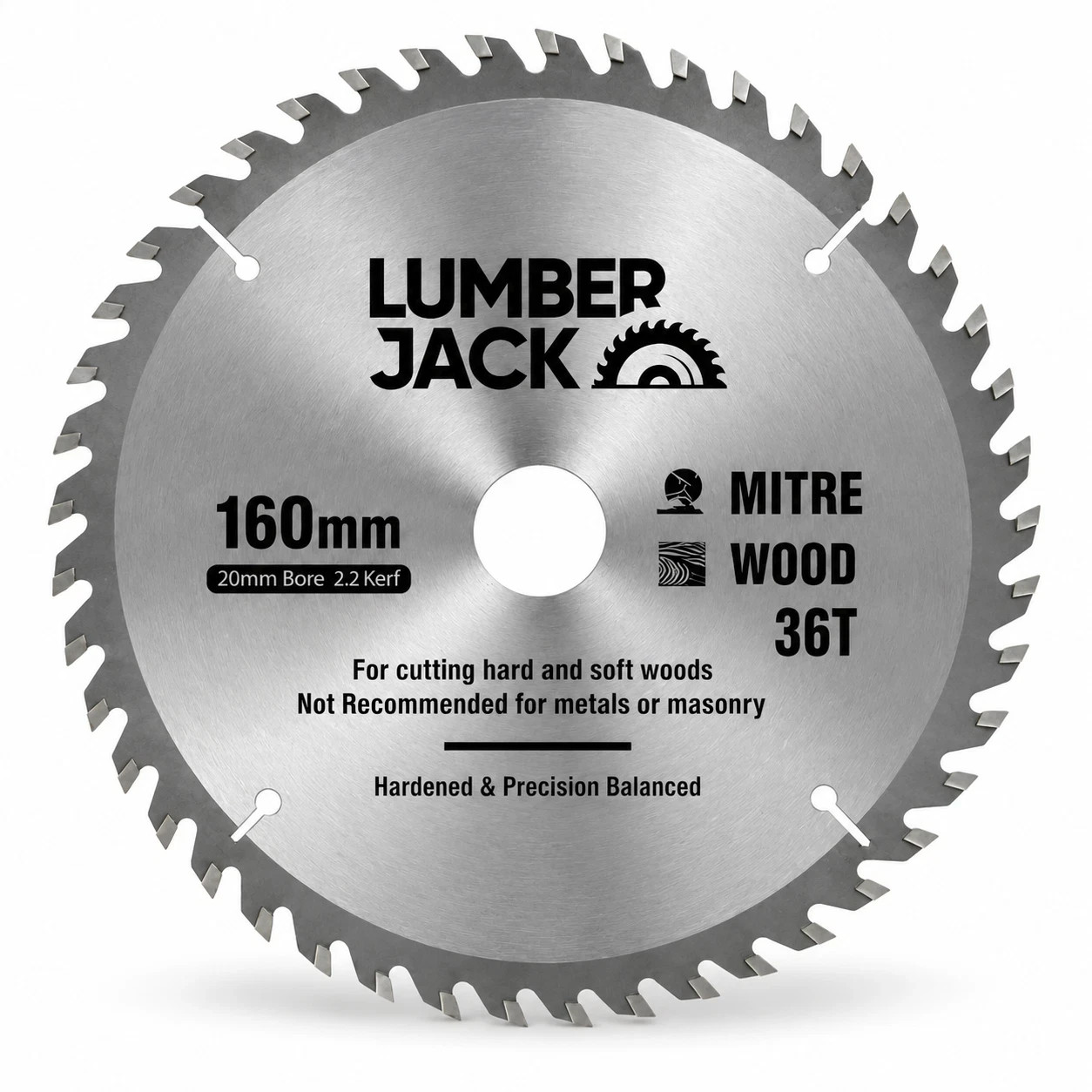 Lumber Jack Tct Circular Wood Saw Blade 160Mm X 20Mm X 36T For Festool Ts55 Bosch Makita Etc - Image 2