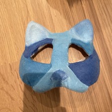Blue Cute Cat Mask Homemade Face Mask Every Day Use Or For Decorating