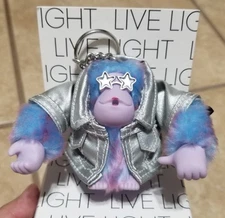 Kipling Disco Lilac Monkey Keychain Plush Pendant Bag Charm