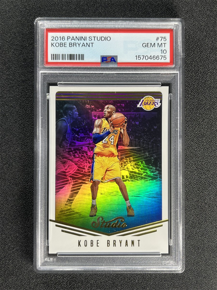 2016-17 Panini Studio Basketball Kobe Bryant #75 Lakers PSA 10 GEM MT